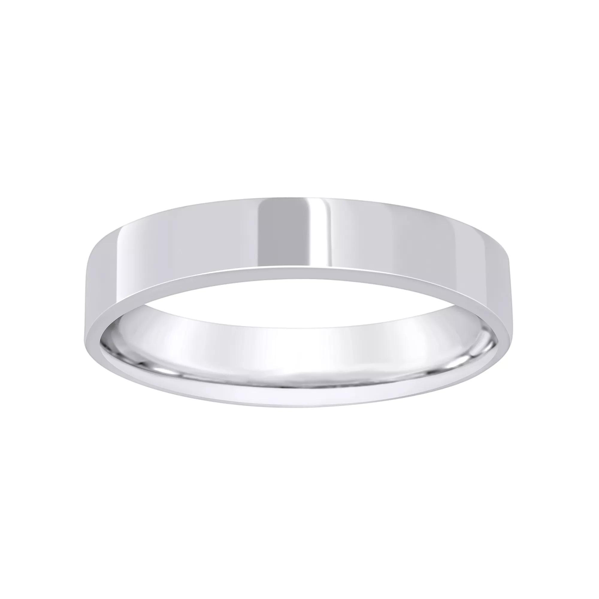 Alyson Layne 14k White Gold Flat Comfort Fit Wedding Band, Womens Product Image
