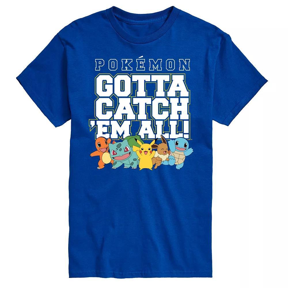 Big & Tall Pokemon Group Graphic Tee, Men's, Size: XXL Tall, Blue Product Image