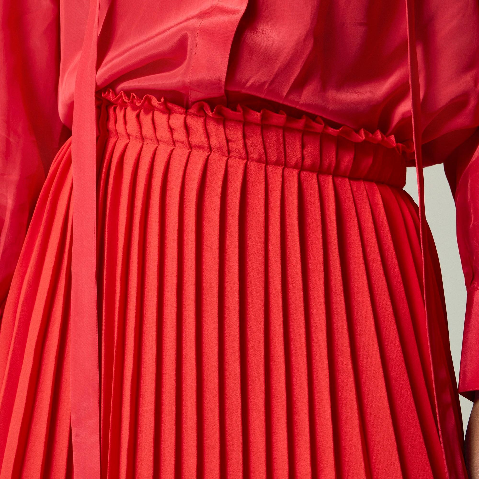 Pleated maxi skirt in drapey georgette Product Image