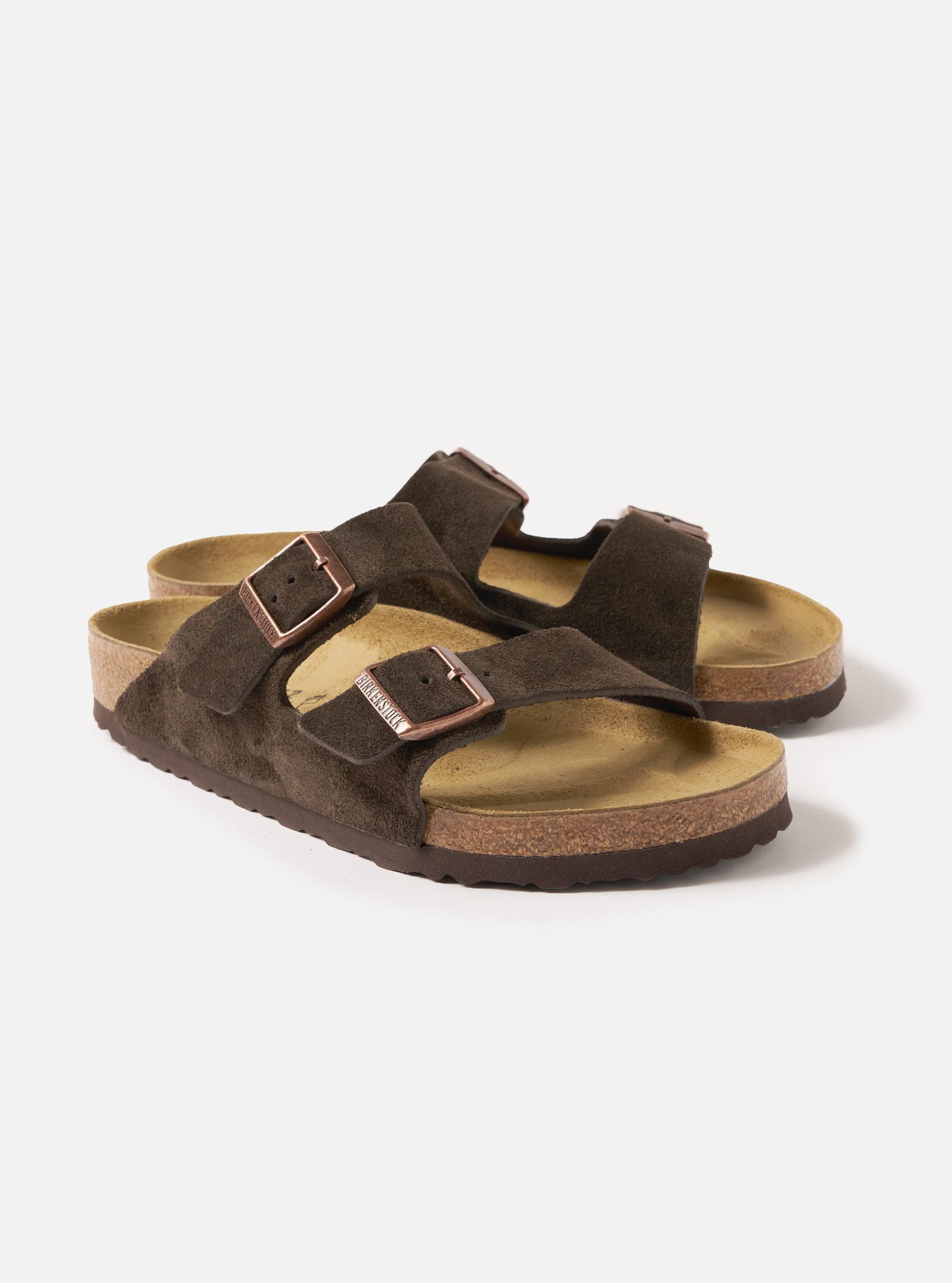 Birkenstock Arizona in Mocha Suede Leather Product Image