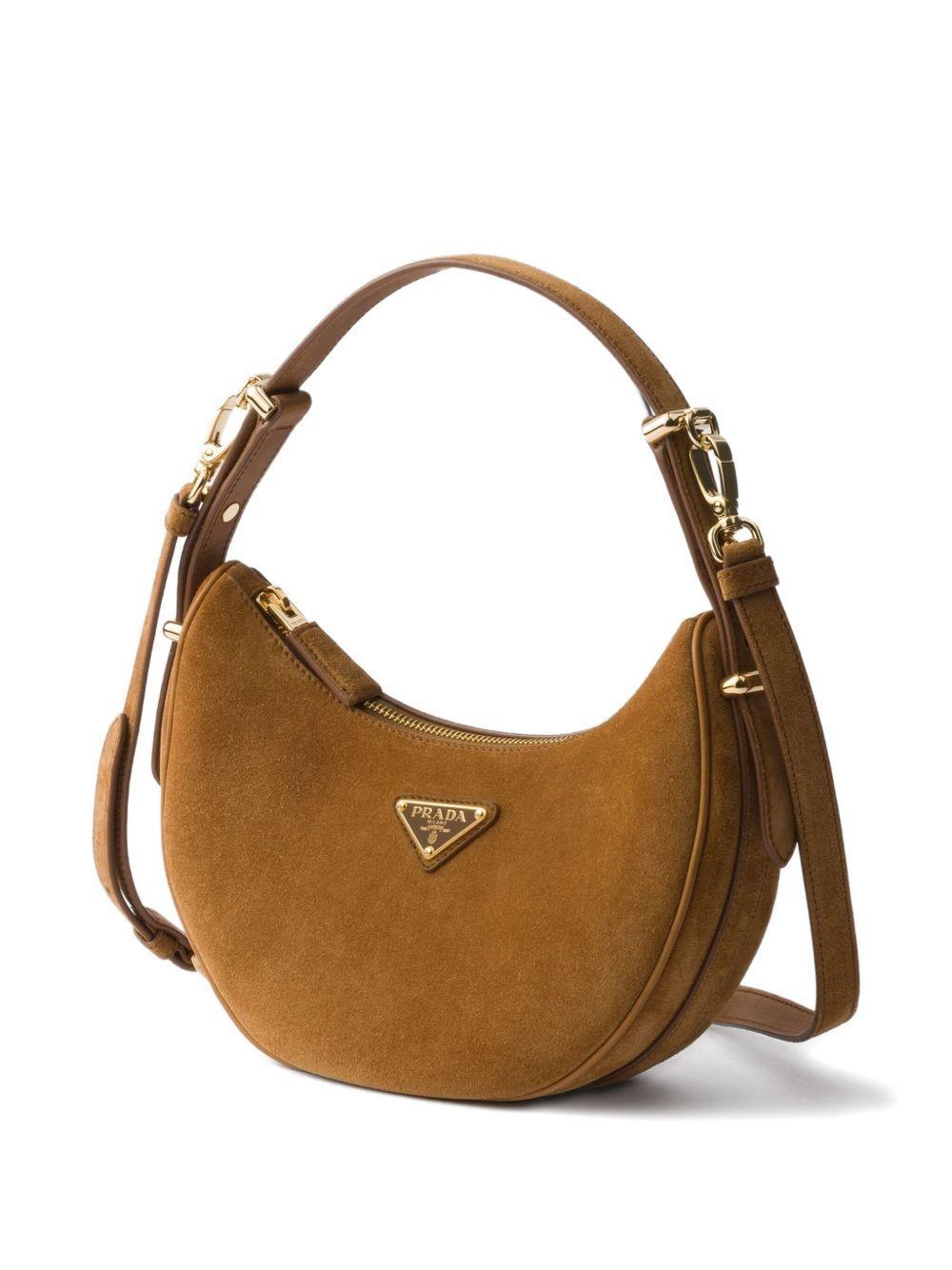 Arqué suede shoulder bag Product Image