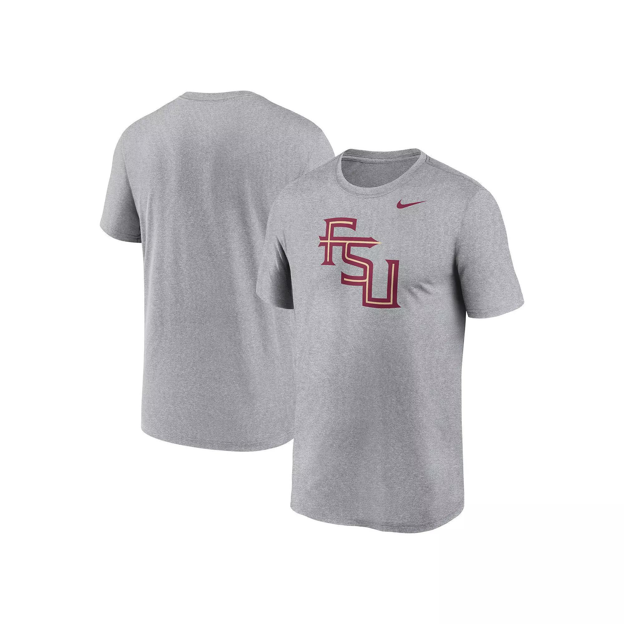Men's Nike Heather Gray Florida State Seminoles Primetime Legend Alternate Logo T-Shirt, Size: 2XL, Grey Product Image
