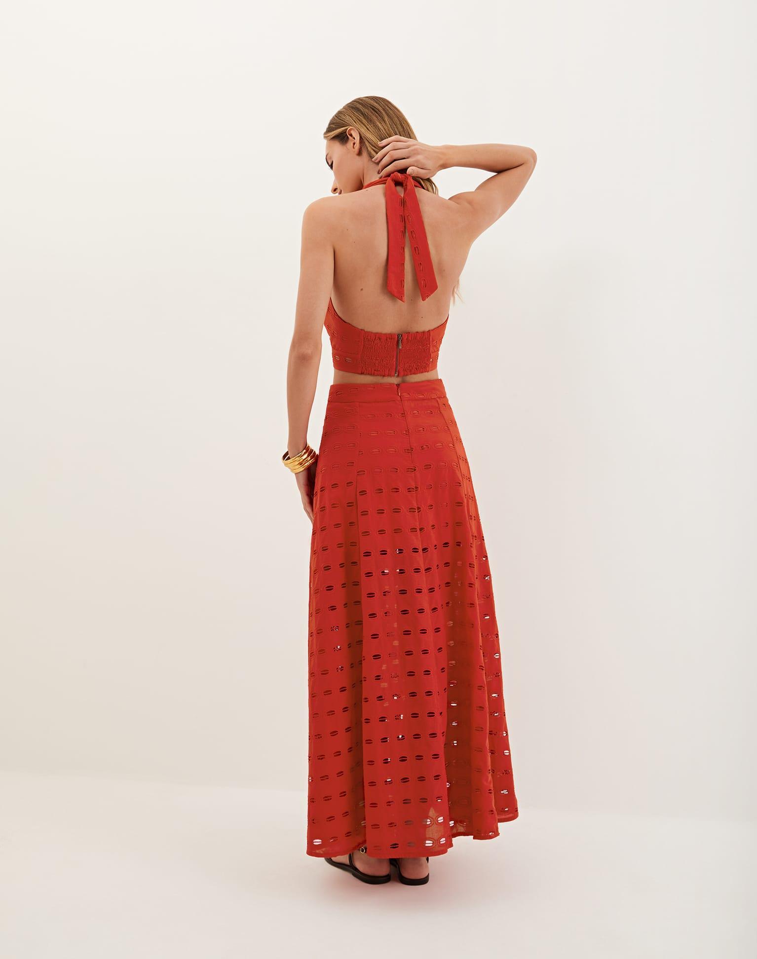 Eyelet Maven Top - Ruby Product Image