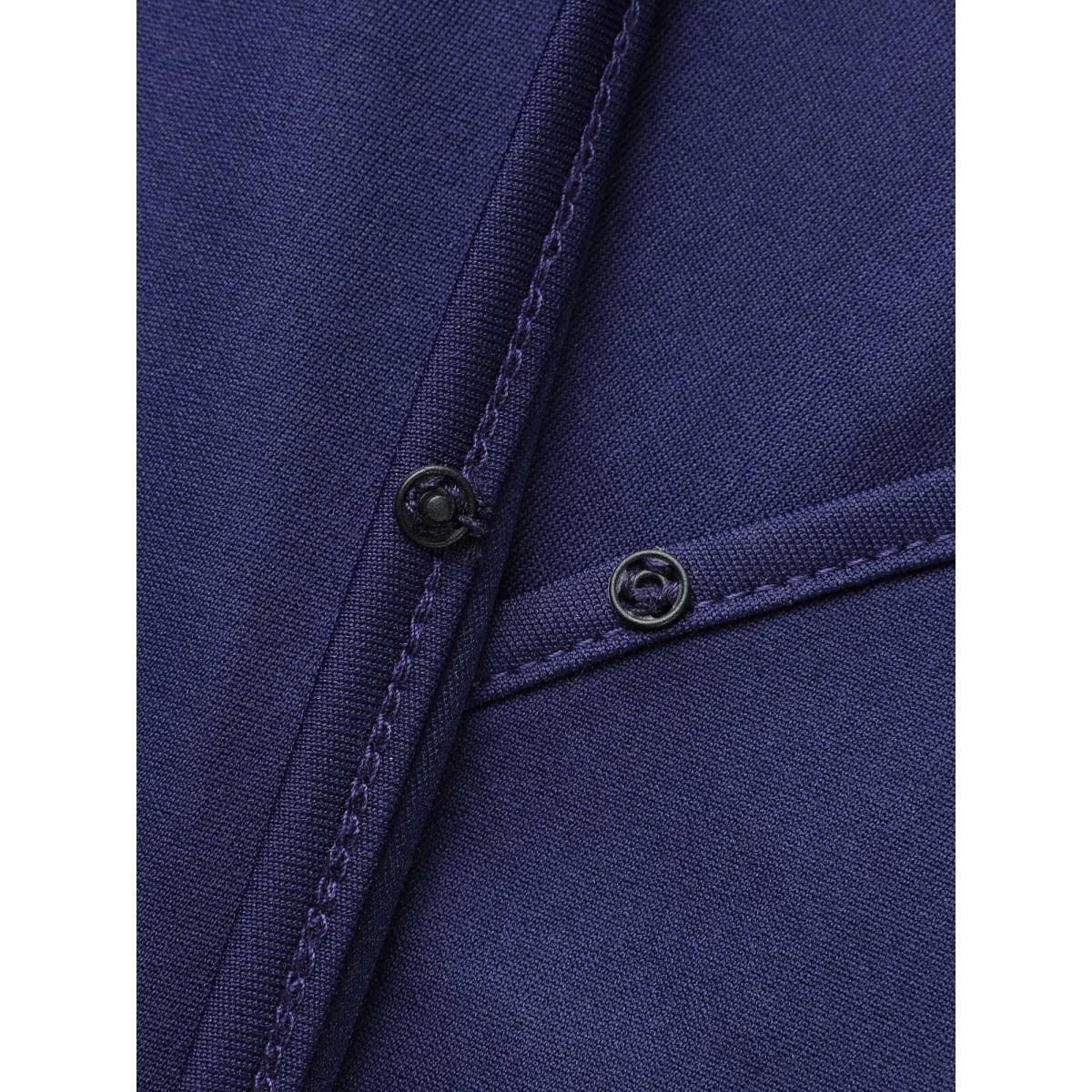 Plus Size Overlap Collar Ombre Patchwork Pleated Dress Navy Women Cocktail Texture Party Curvy Bloomchic 14-16/1X Product Image