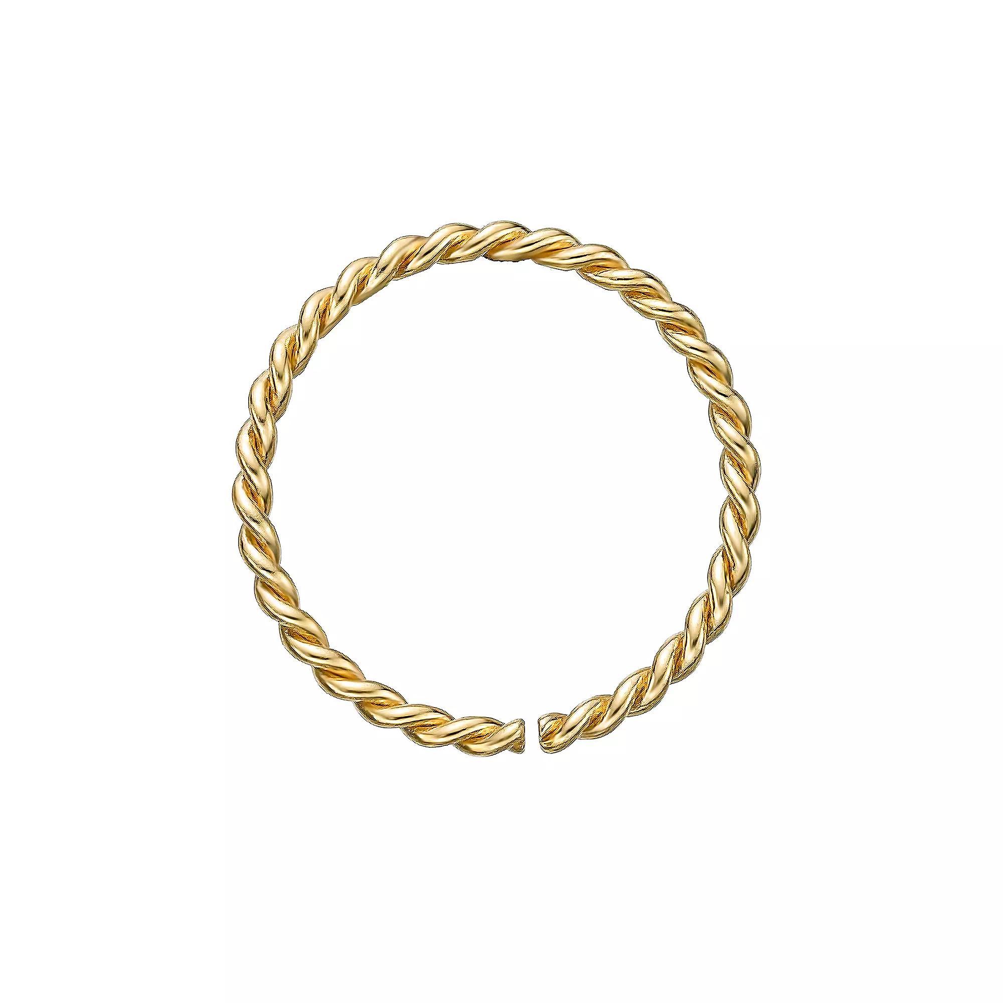 Lila Moon 14k Gold 8 mm Seamless Twist Nose Ring, Womens, Yellow Product Image