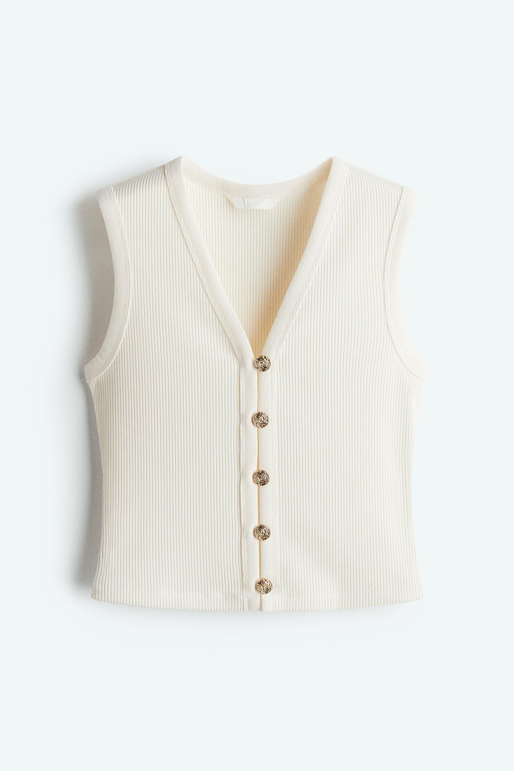Button-Front Sweater Vest Product Image