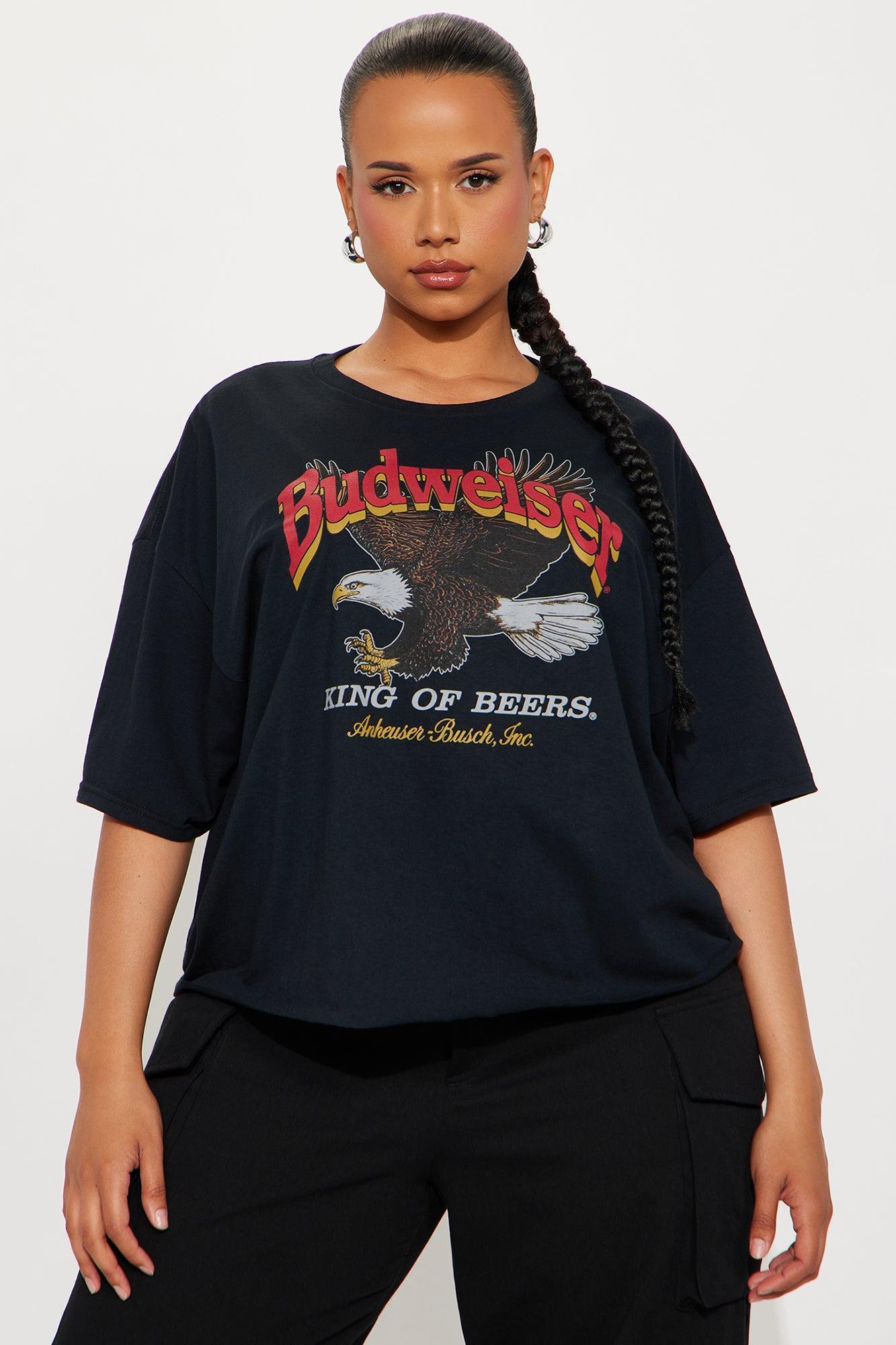 Budweiser King Of Beers Cropped Tee - Black Product Image