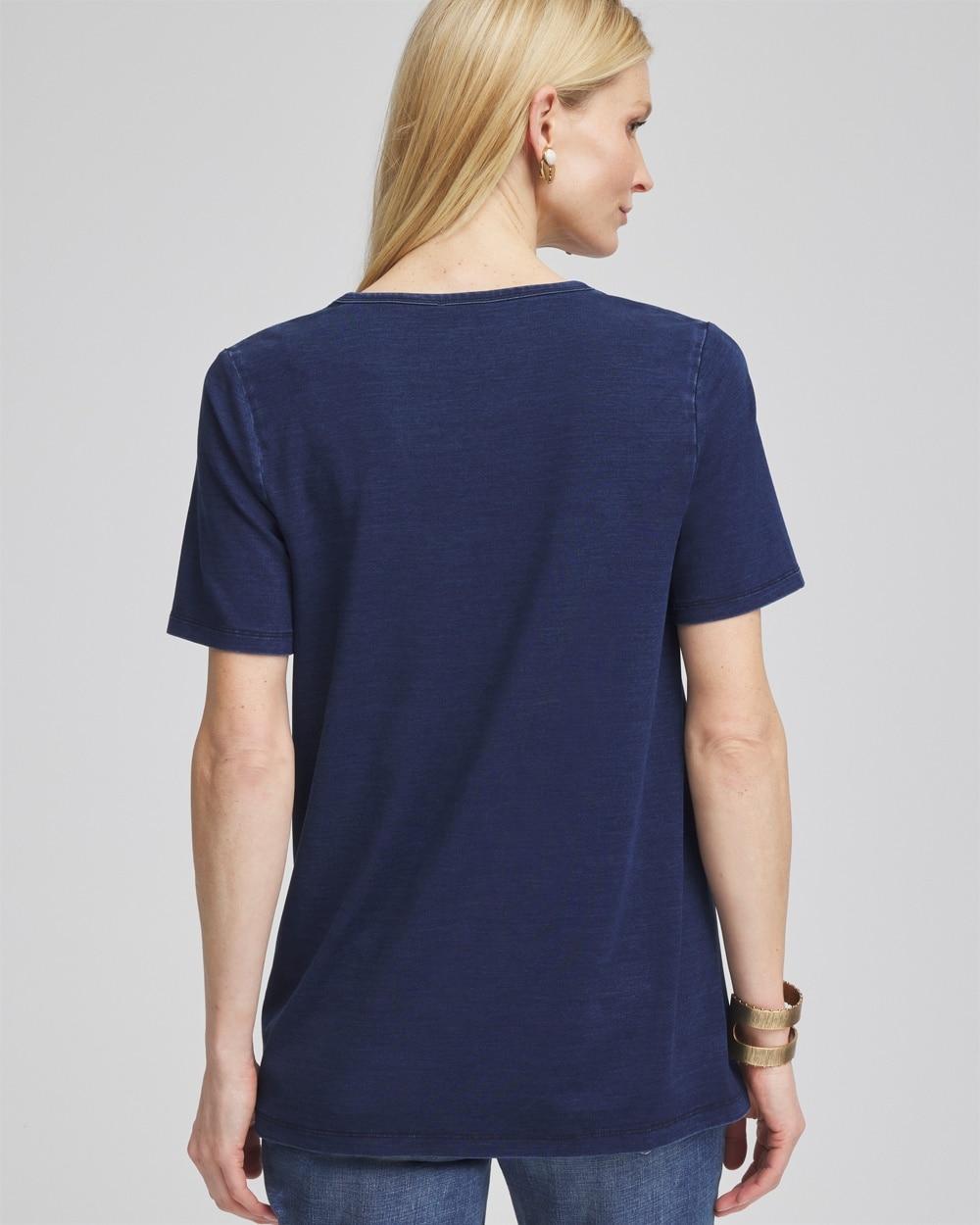 Denim V-Neck Tee Product Image