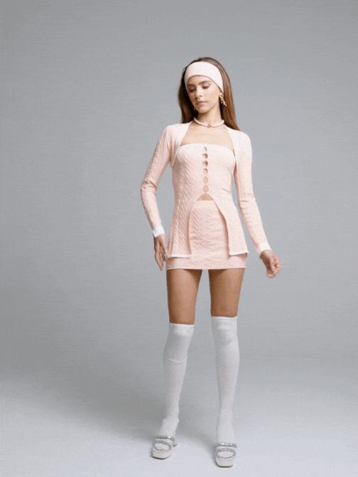Kelli Knit Set (Peach) Product Image