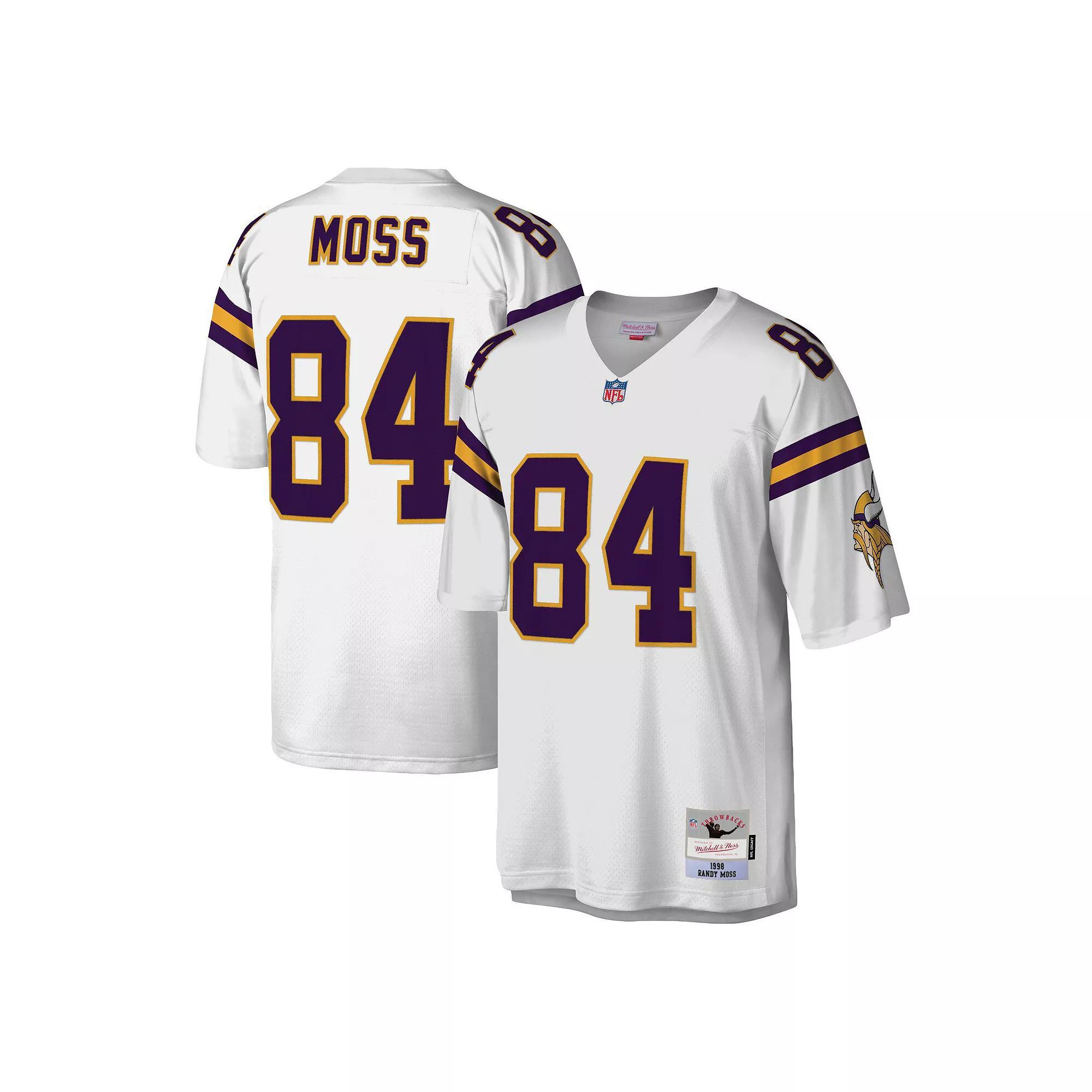Men's Mitchell & Ness Randy Moss White Minnesota Vikings Legacy Replica Jersey, Size: 4XL Product Image