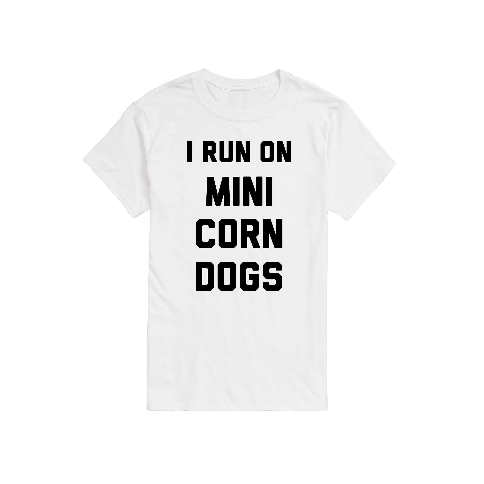 Big & Tall I Run on Mini Corn Dogs Graphic Tee, Mens Product Image