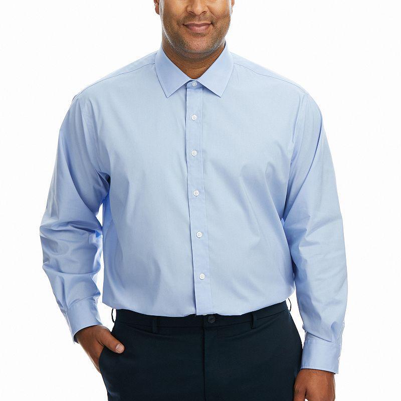 Big & Tall Haggar Premium Comfort Wrinkle Resistant Dress Shirt, Men's, Size: 19 37/8T, Black Product Image
