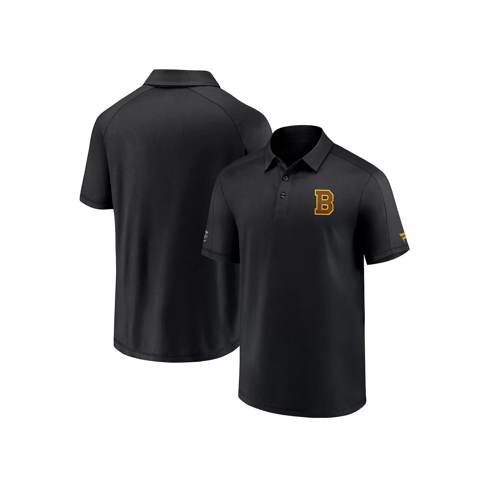 Men's Fanatics Branded Black Boston Bruins Authentic Pro Logo Polo, Size: 3XL Product Image