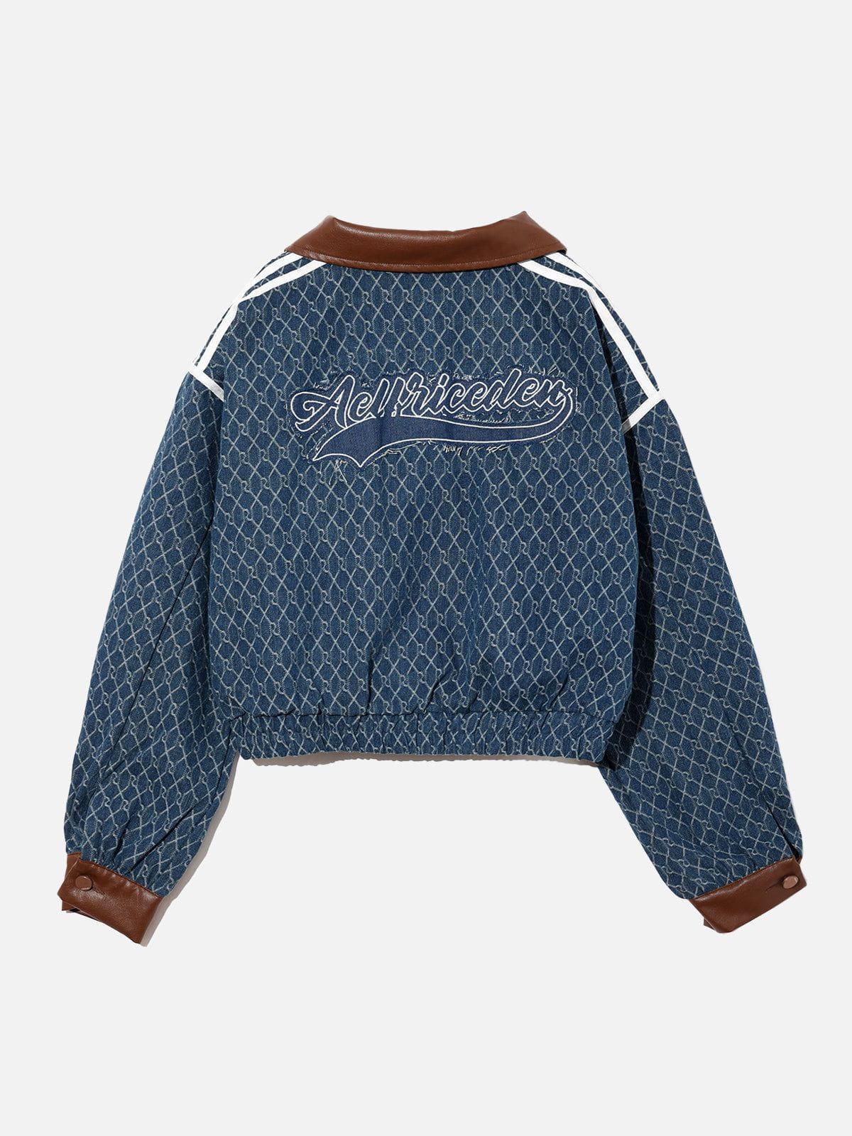 Aelfric Eden Vintage Denim Jacquard Cropped Jacket Product Image