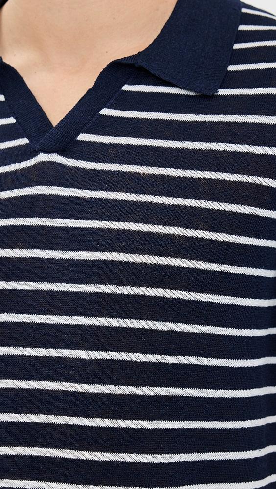 Onia Linen Johnny Collar Polo Sweater | Shopbop Product Image