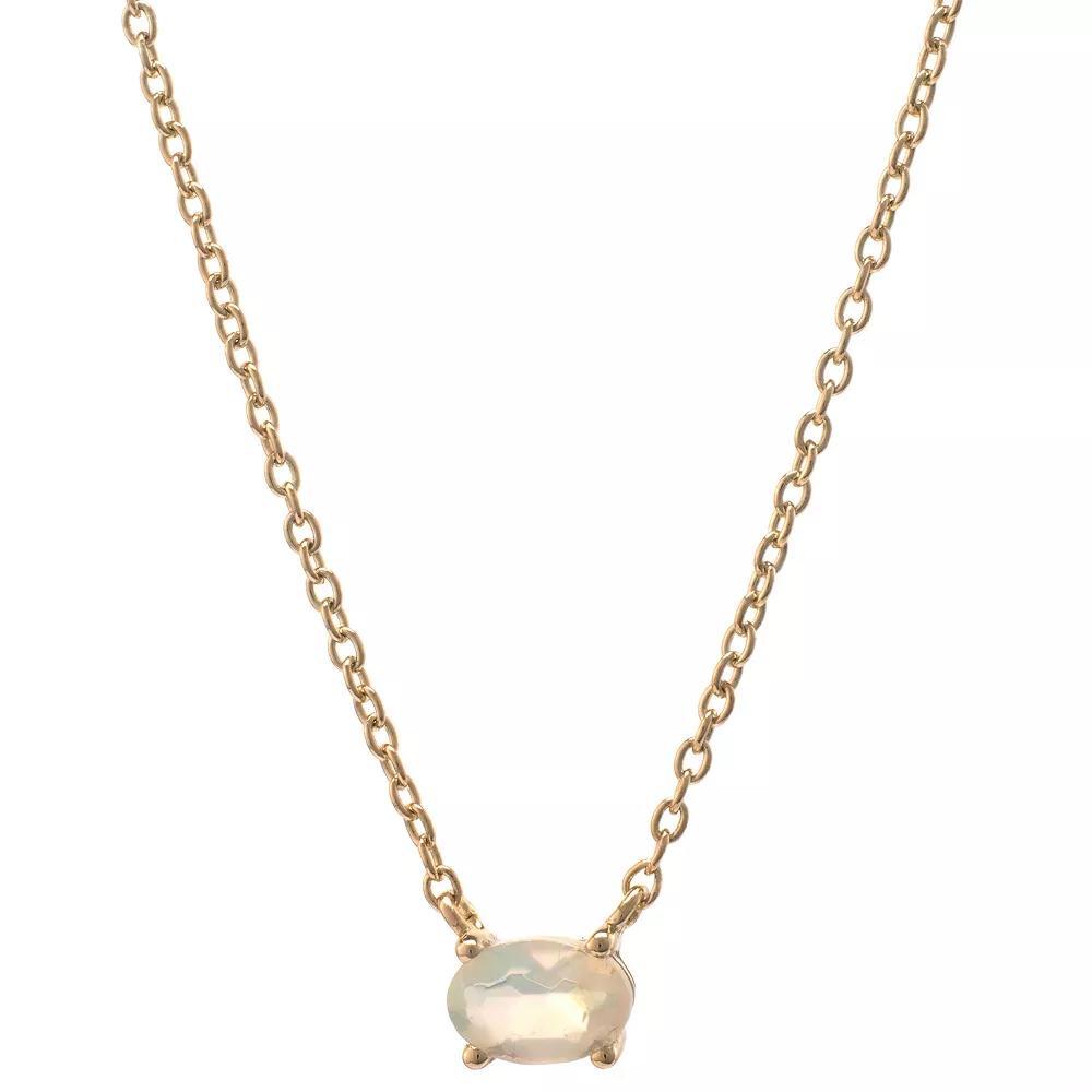 Gemistry 14k Gold Opal Pendant Necklace, Women's, Size: 18" Product Image
