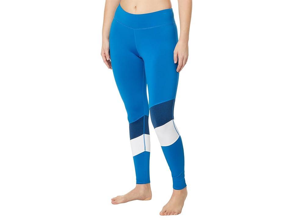 Hot Chillys Micro Elite Chamois Color-Block Tights Granite/White) Women's Clothing Product Image