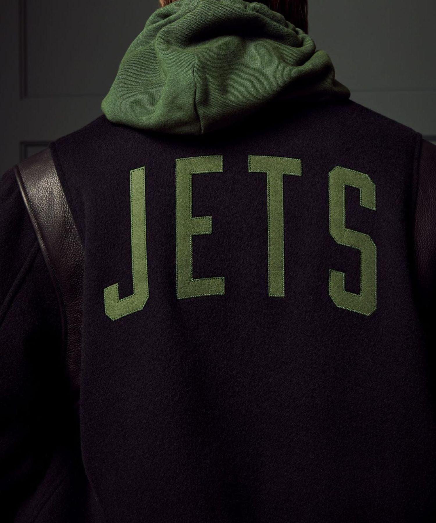 Todd Snyder by Fanatics for NFL Jets Cashmere Varsity Jacket Product Image