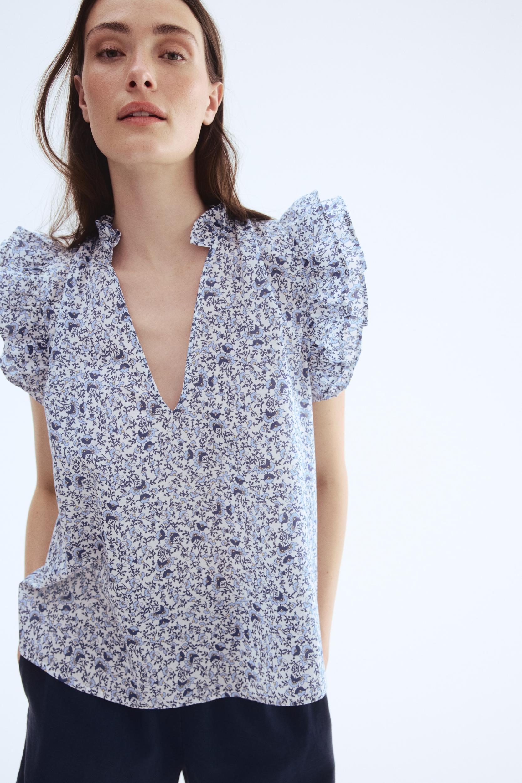 Ruffle-Trimmed Blouse Product Image