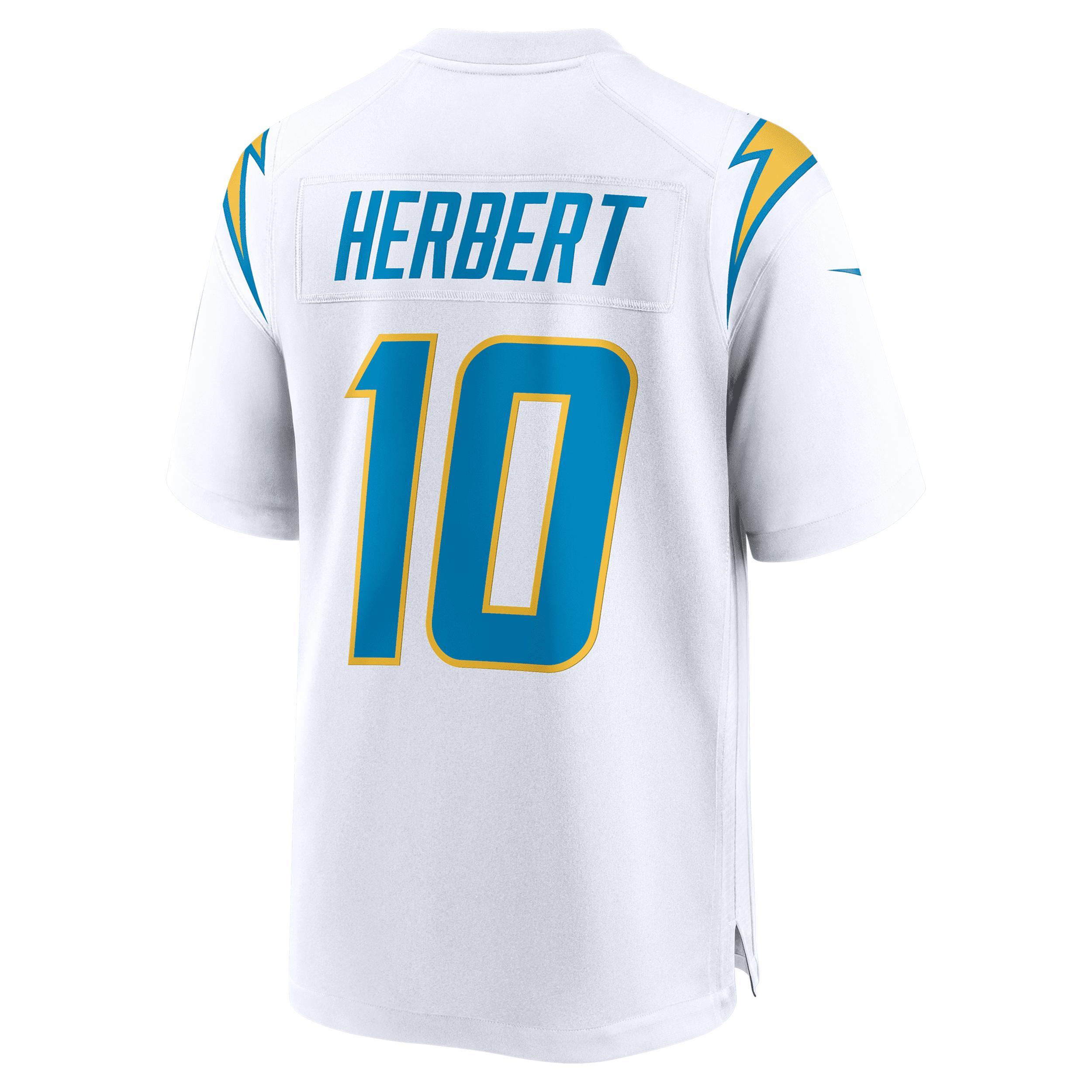 Men's Nike Justin Herbert White Los Angeles Chargers Game Jersey, Size: 2XL Product Image