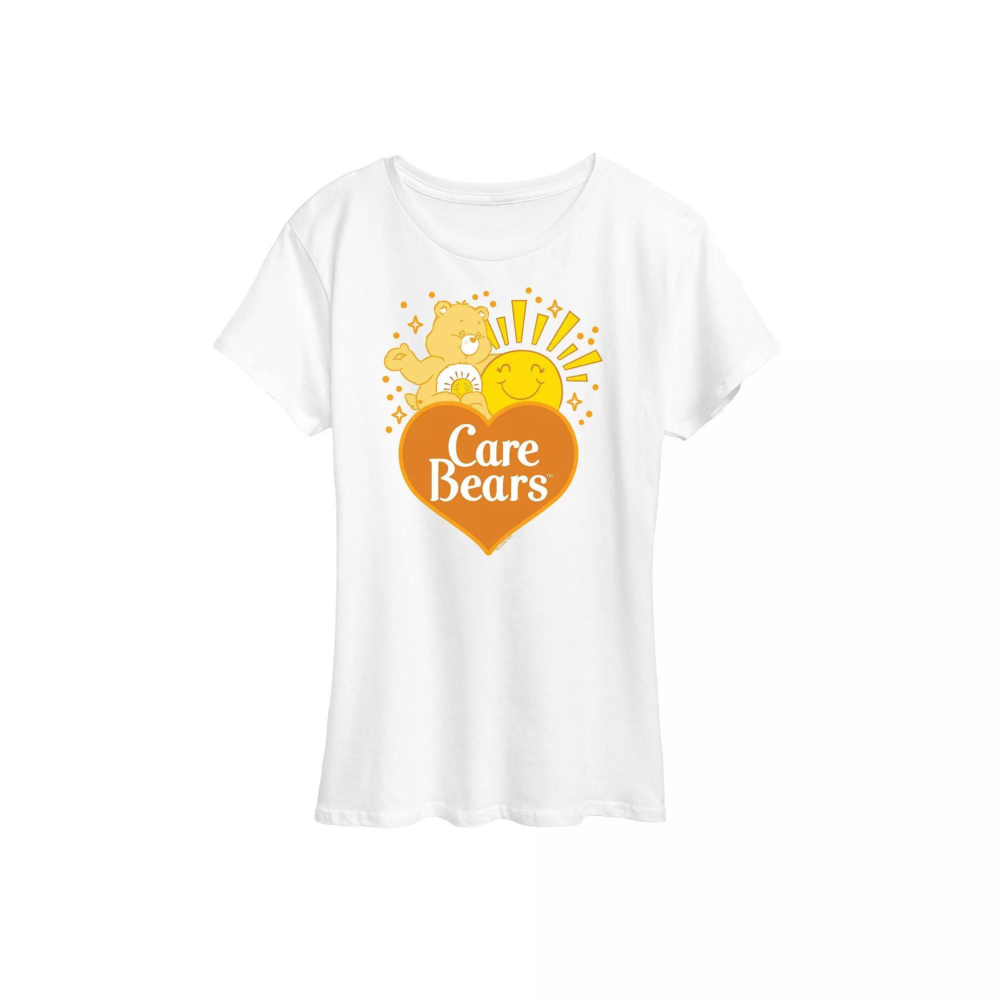 Womens Care Bears Funshine Logo Graphic Tee Heather Grey Product Image