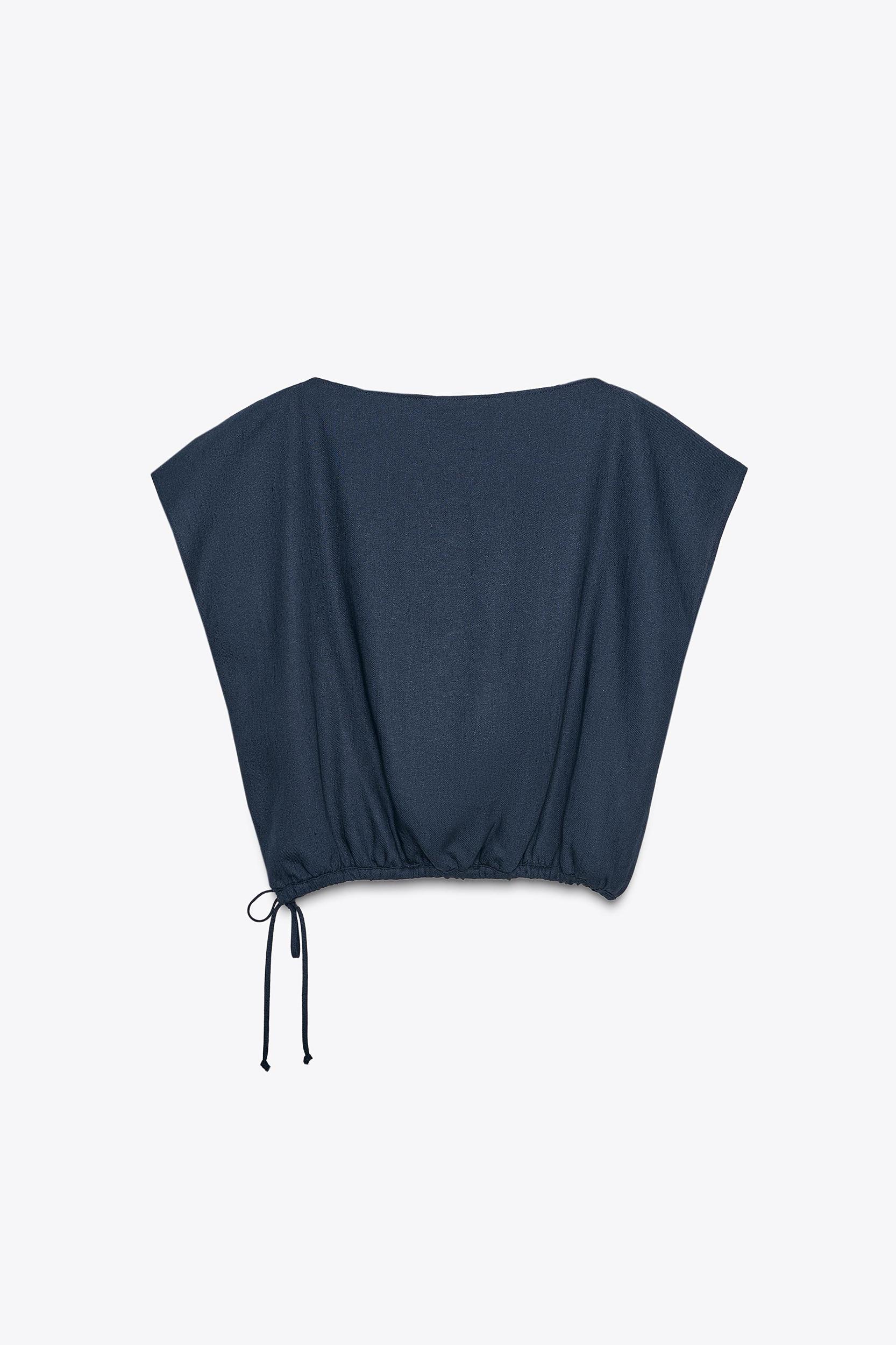 ZW COLLECTION LINEN TIE TOP Product Image