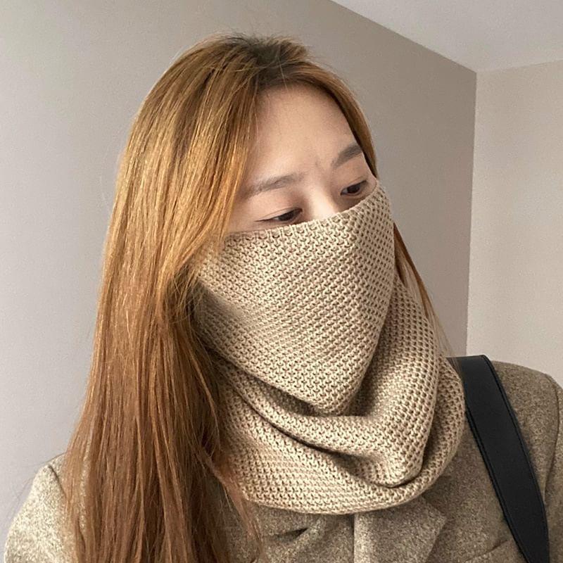 Plain Multi-Way Knit Scarf / Beanie Product Image