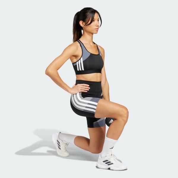 adidas Optime Essentials Stash Pocket 7 Short Leggings Black S Womens Product Image