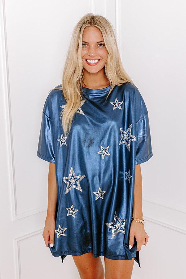 Seeing Stars Sequin Embroidered Mini Dress Product Image