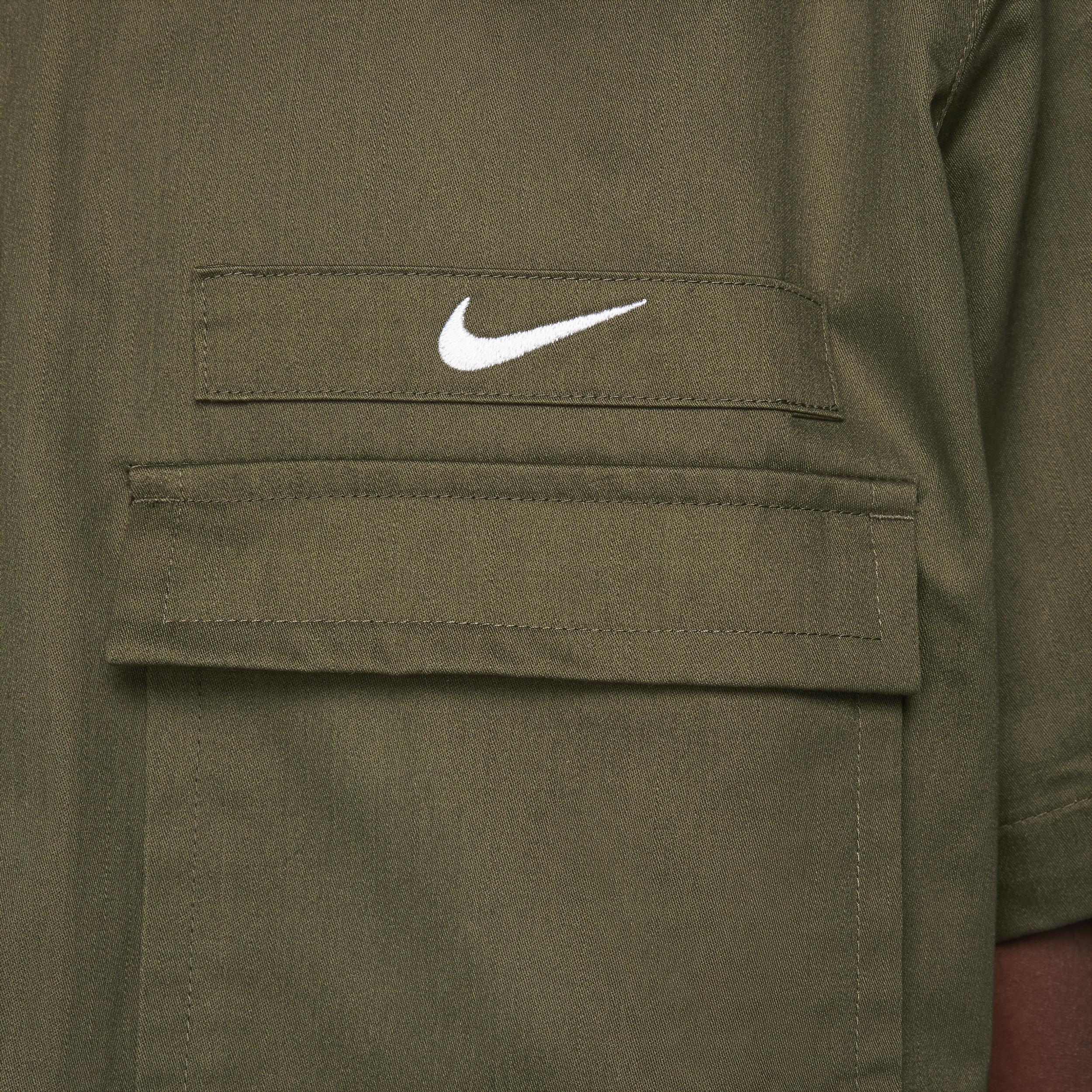 Nike Mens Life Woven Military Short-Sleeve Button-Down Shirt Product Image