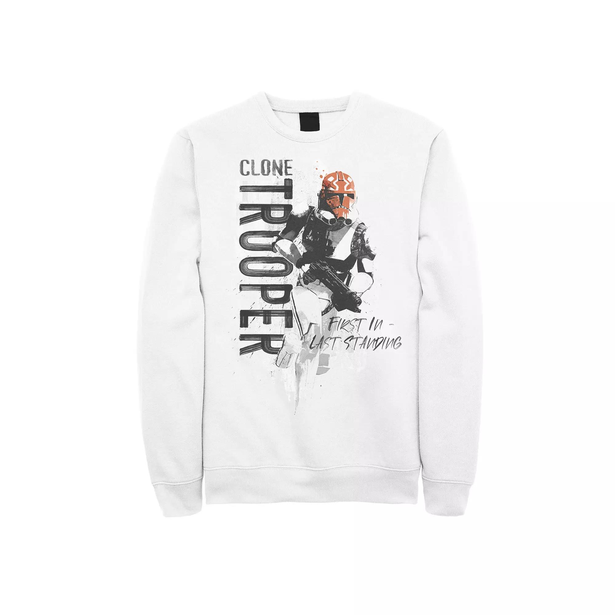 Men's Star Wars The Clone Wars Trooper Painted Sweatshirt, Size: XL, White Product Image