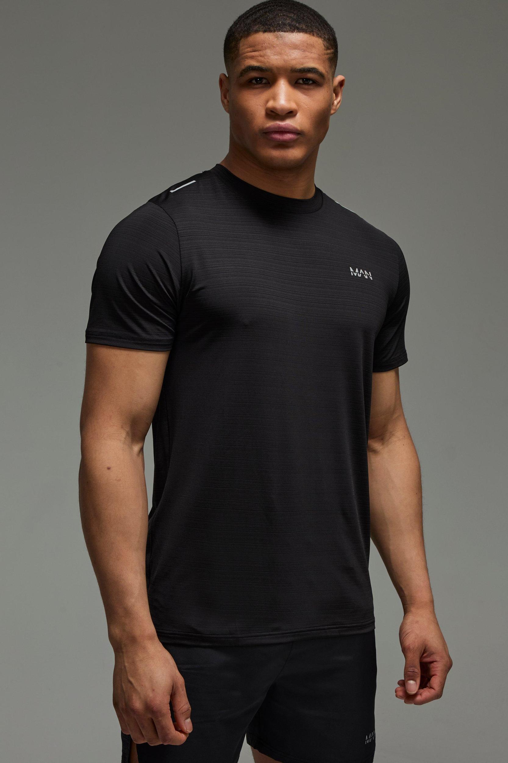 Mens Man Active Engineered Performance Regular Fit T-shirt - Black Product Image