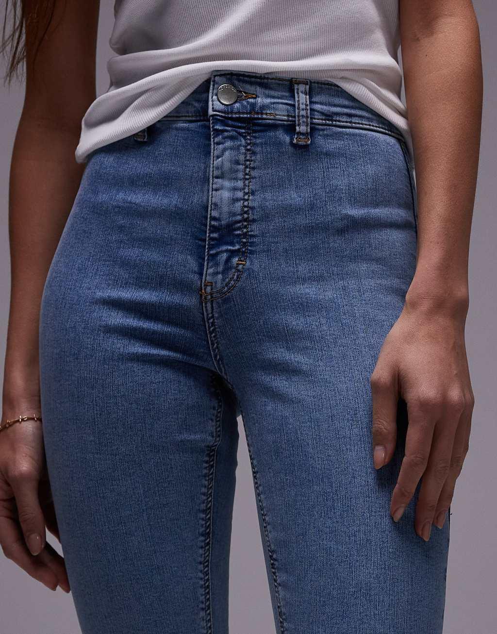 Topshop Joni high rise jean super skinny in bleach Product Image