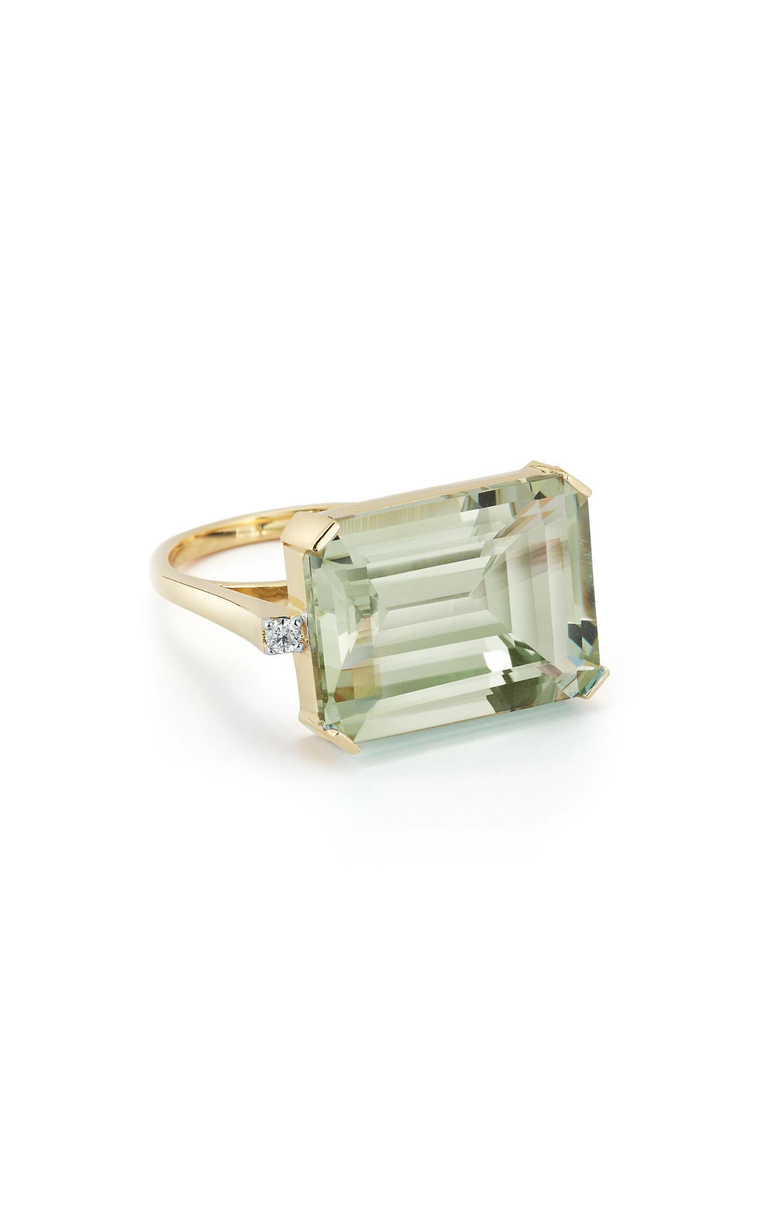 MATEO East West Green Amethyst Ring Product Image