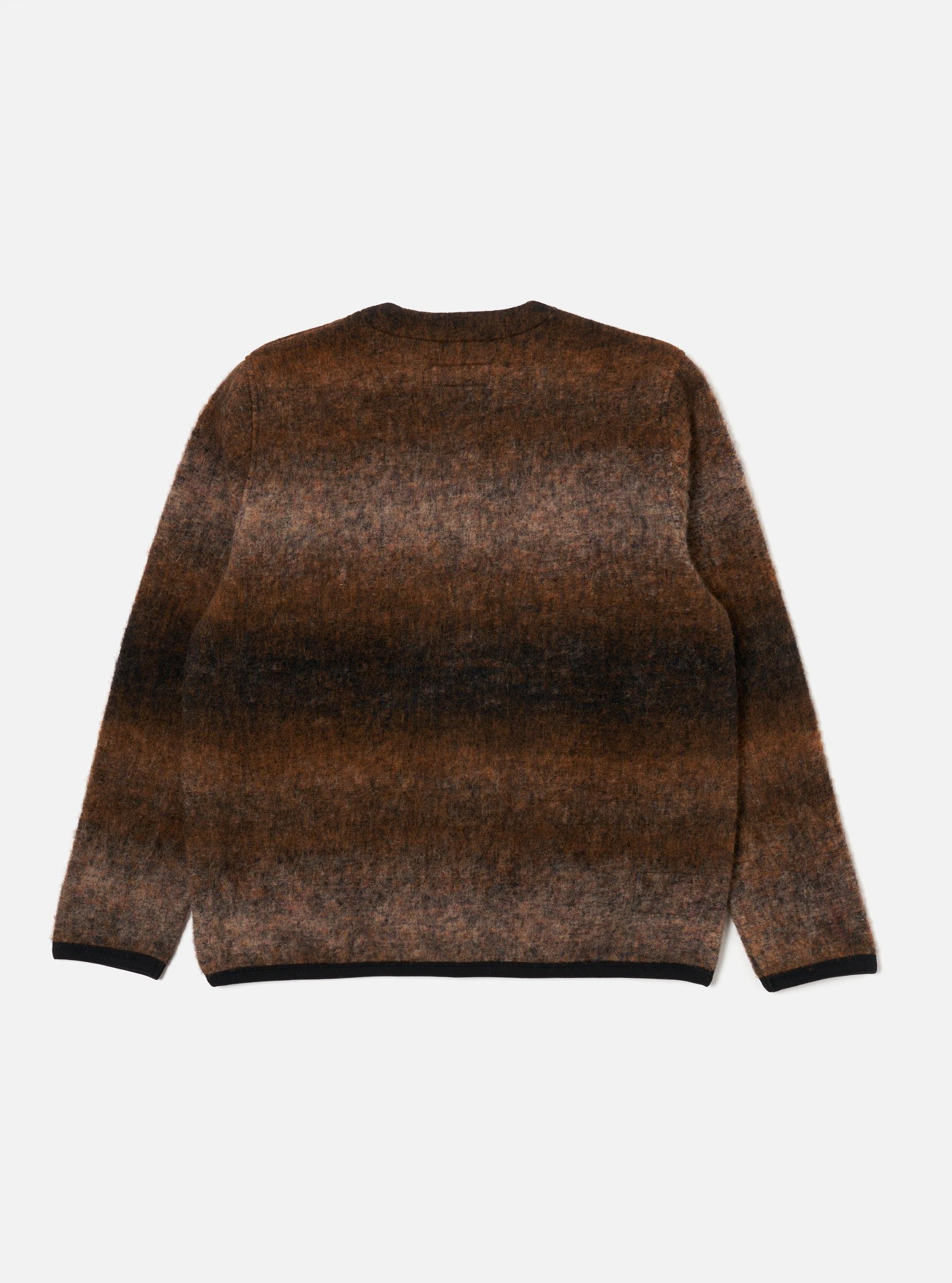 Universal Works Cardigan in Brown Ombre Fleece Product Image