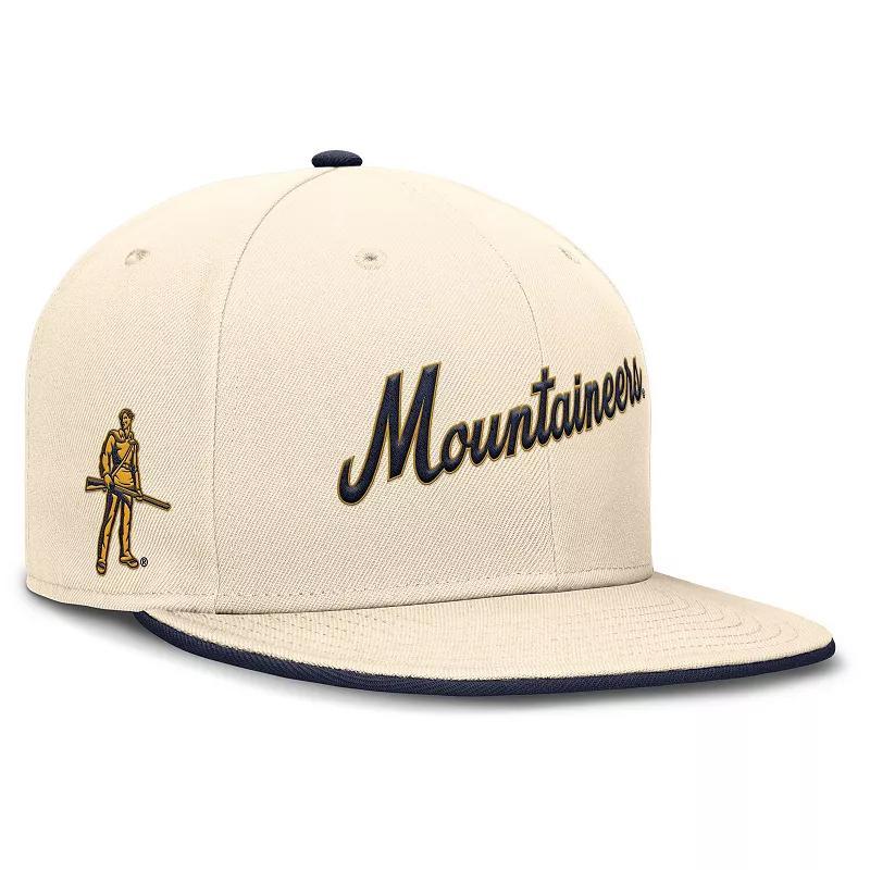 Men's Nike Natural West Virginia Mountaineers Primetime True Performance Fitted Hat, Size: 7 1/8, Beige Product Image