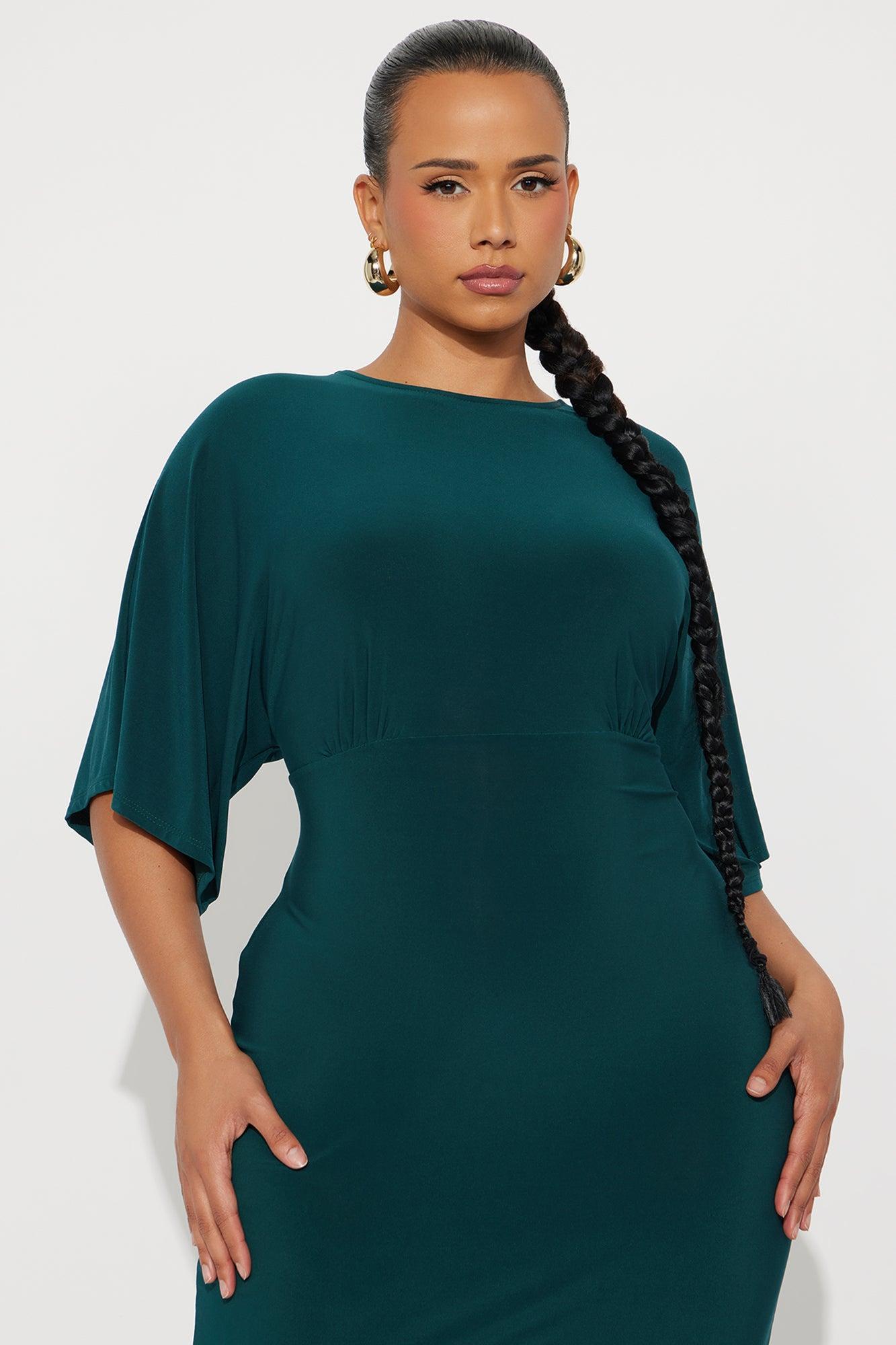 Charlie Short Sleeve Midi Dress - Hunter Female Product Image