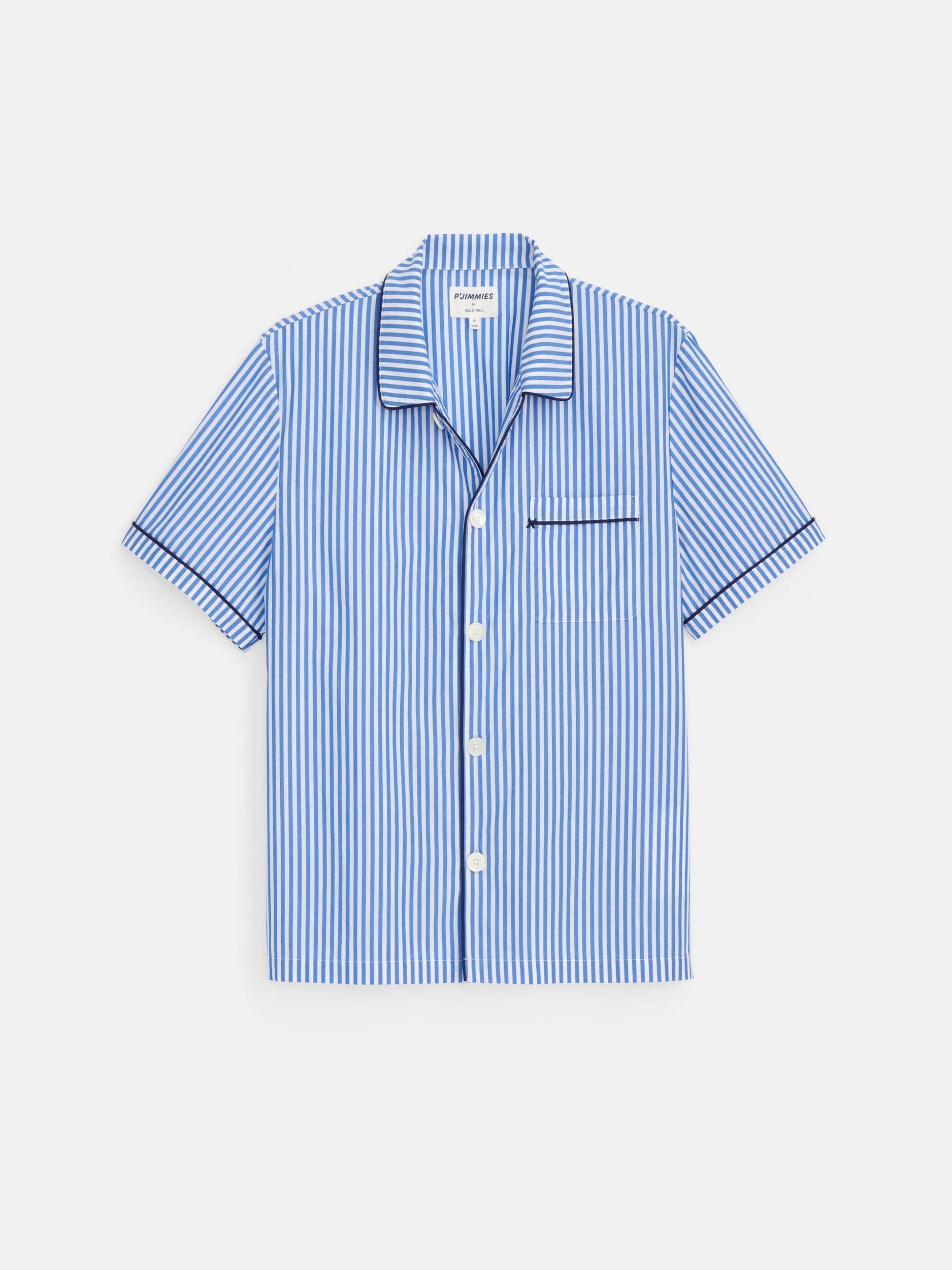 P'Jimmies Short Sleeve Sleep Shirt In Stripe Product Image