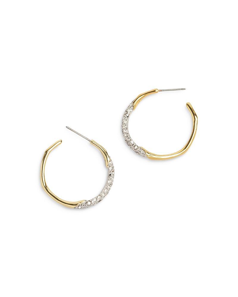 Alexis Bittar Two Tone Pave Hoop Earrings Product Image