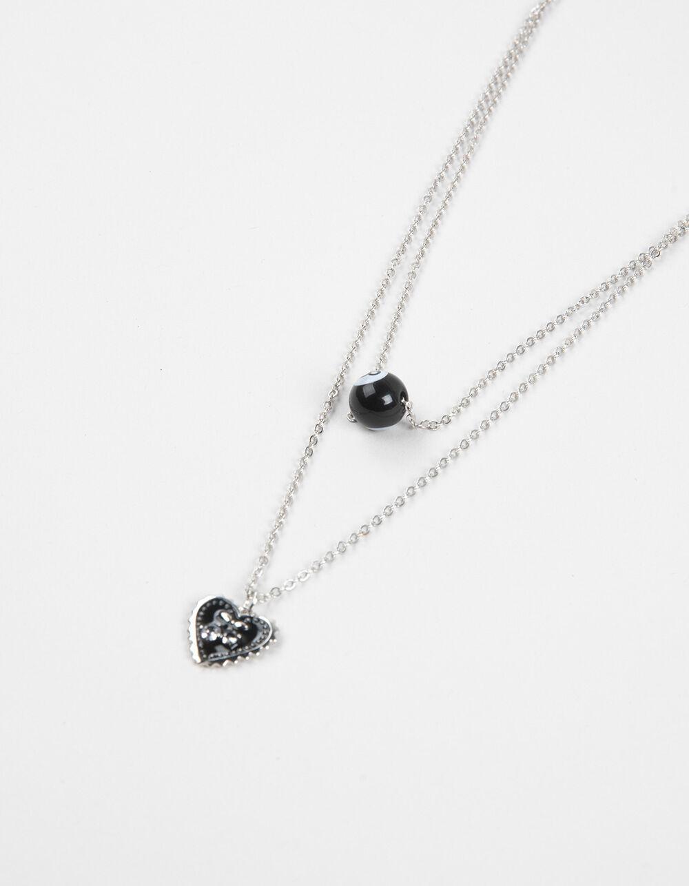 FULL TILT Layered Heart/Cherry Necklace Product Image