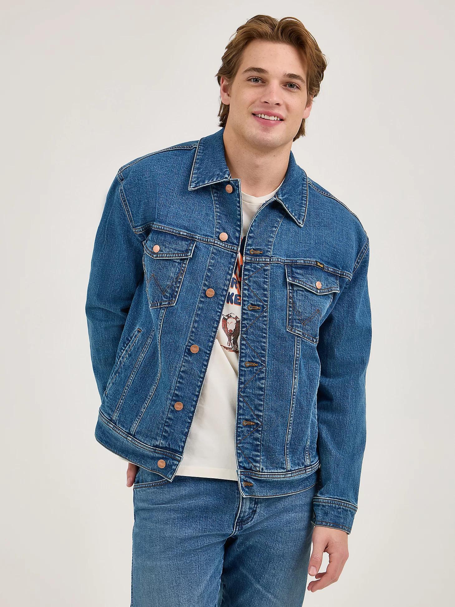 Wrangler x Whataburger Laser Denim Jacket | Men's JACKETS & OUTERWEAR | Wrangler® Product Image
