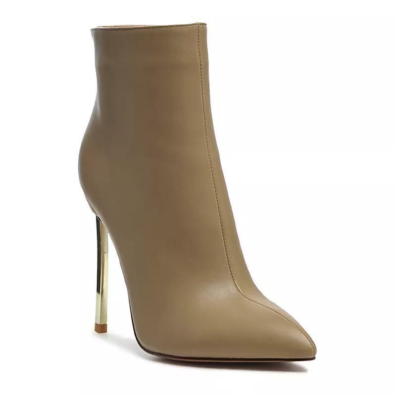 London Rag Siren She Women's Patent Stiletto Boots, Size: 7, Brown Product Image