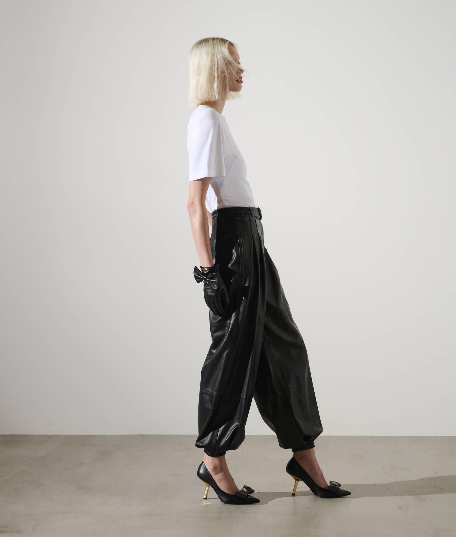 KARL STUDIO VOLUMINOUS LEATHER PANTS Product Image