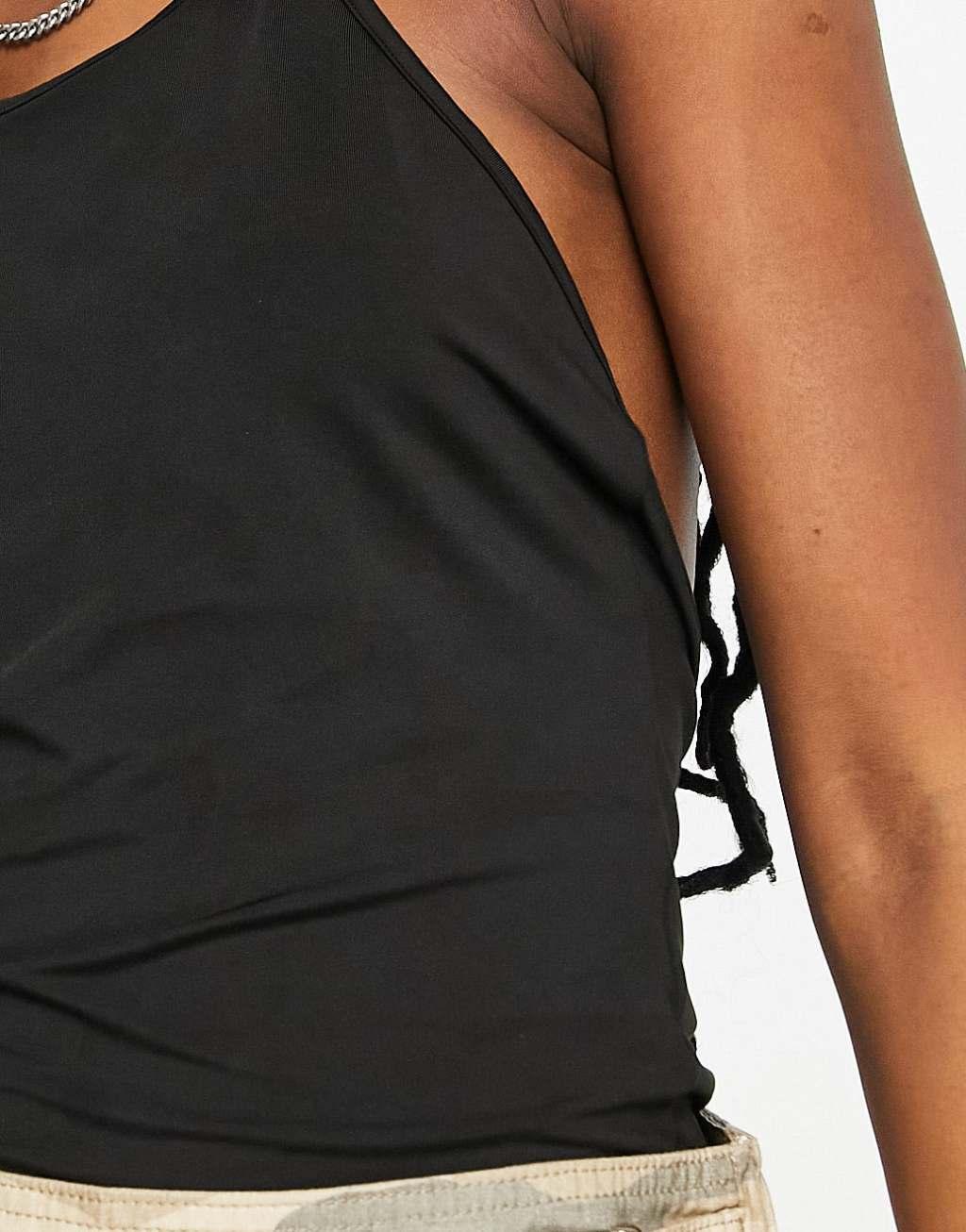 Weekday Deep low back halter neck top Product Image