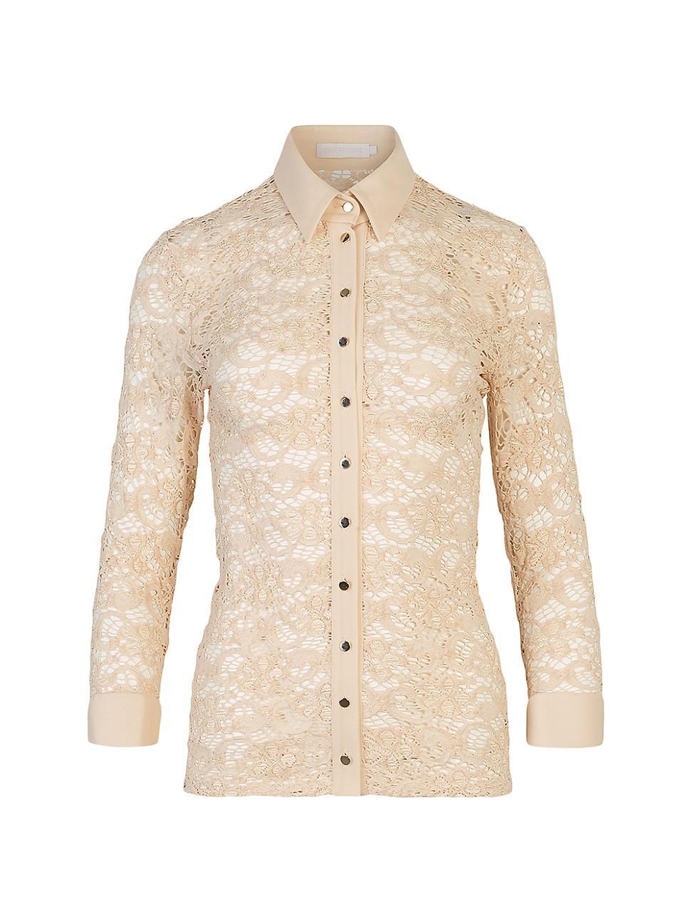 Womens Amazone Lace Button-Front Shirt Product Image