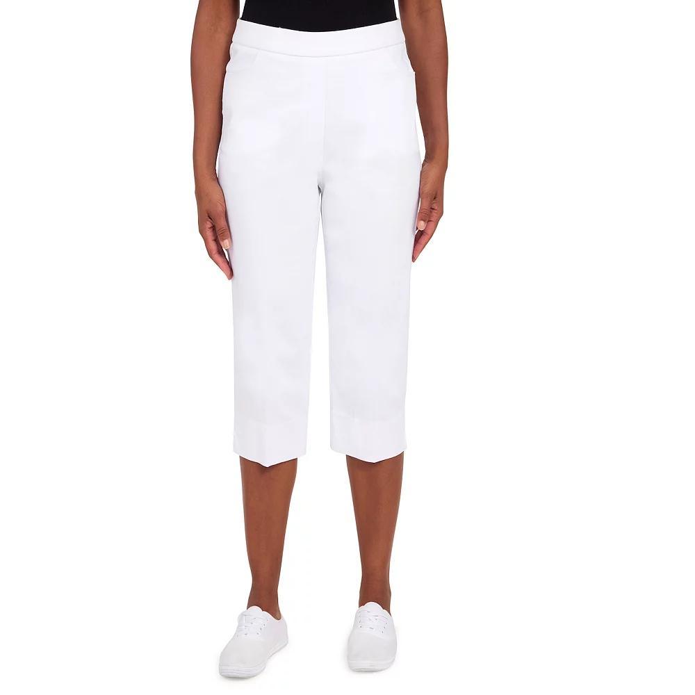 Petite Alfred Dunner Allure Capri Pants, Women's, Size: 18 Petite, Pure White Product Image