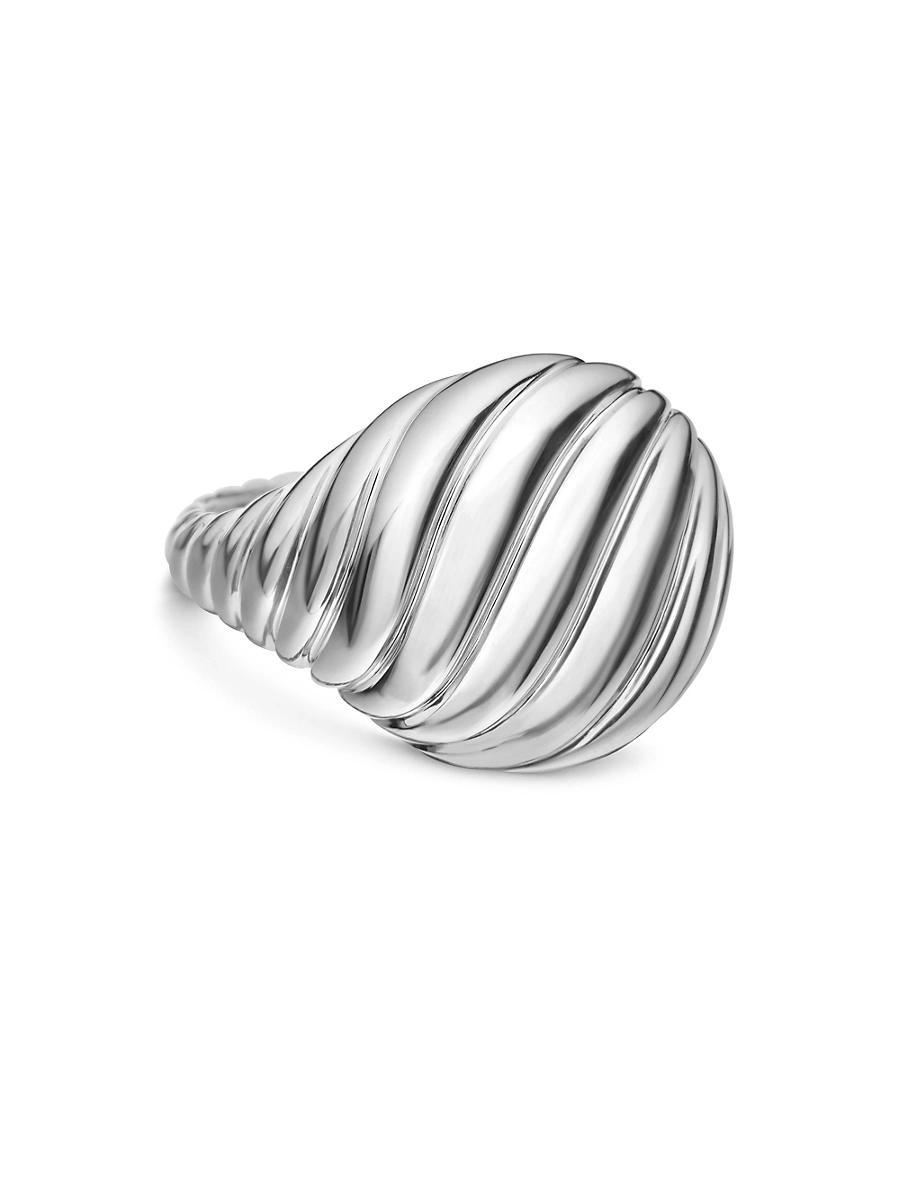 David Yurman Sterling Silver Sculpted Cable Pinky Ring Product Image