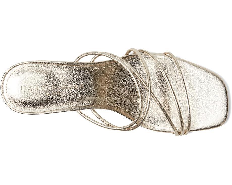 Carolina Metallic Leather Kitten Heel Sandals Product Image