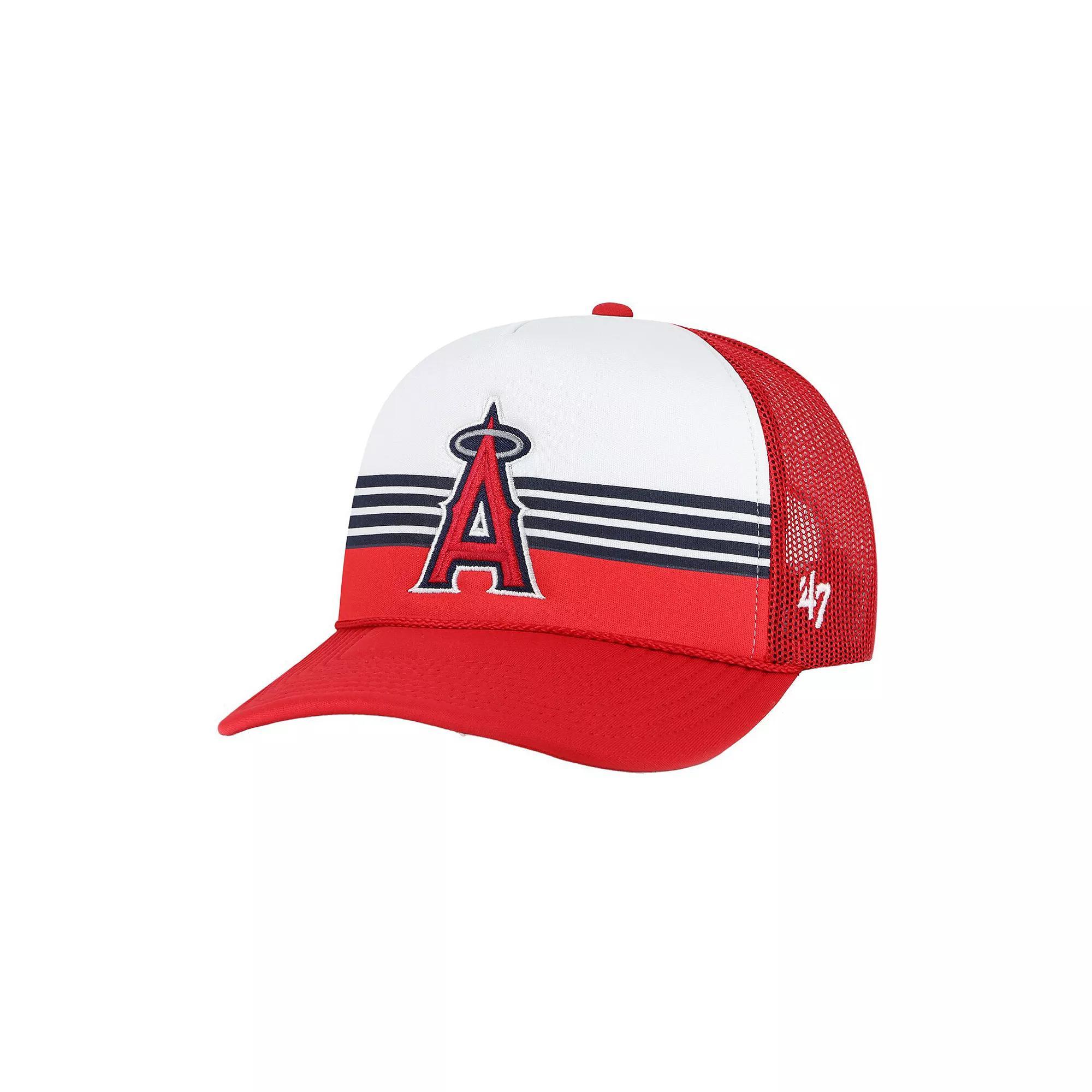 Mens 47 Los Angeles Angels Lift Off Foam Front Mesh Trucker Adjustable Hat Product Image