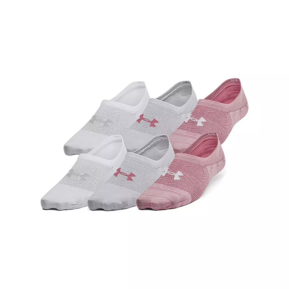 Women's Under Armour 6-Pack Breathe Lite Socks, Size: Medium, Gray Gray Castlerock Product Image